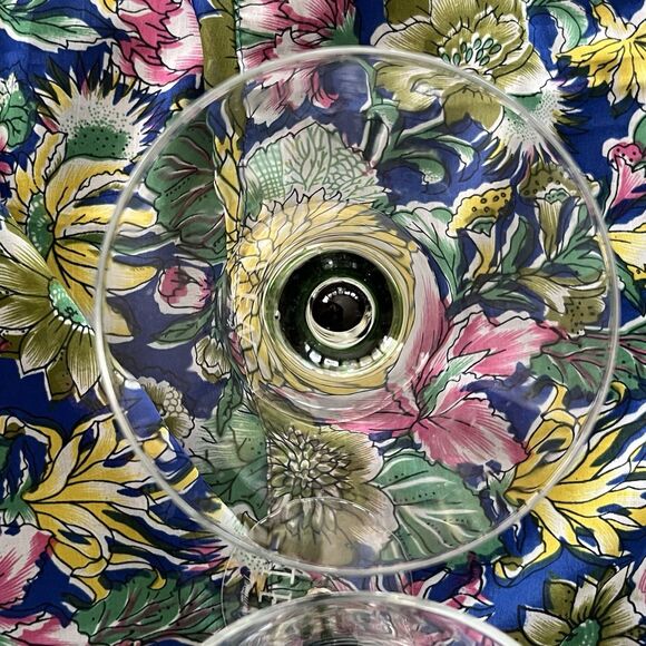 2 Tanqueray Gin Green Filament Long Stem Martini Glass Bar 6.75" No. TEN London - Picture 4 of 5